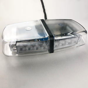 Luz de baliza de emergencia LED roja y azul, 12V-24V, <span class=keywords><strong>Mini</strong></span> Barra de luz estroboscópica para techo de coche, luz de advertencia giratoria magnética para Wrangler - Product Image 3