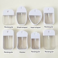 Atomiseur de parfum à brume fine personnalisé avec logo OEM, forme cœur, ovale, carrée, 30 ml, 50 ml, flacon pulvérisateur portable en plastique vide rechargeable