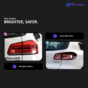 2013-2016 Volkswagen pour Tiguan Modèles spécialement utilisés Modifié 22 Modèles LED Ensemble de feux arrière Eau courante Cheval de direction - Product Image 3