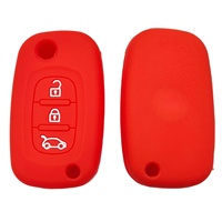 Vente en gros usine – Housse de clé en silicone souple à 3 boutons pour télécommande pliable Renault Clio, Captur, Megane, Dacia Duster, Sandero, Logan
