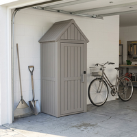 Caseta de Almacenamiento de Jardín de Plástico de 750L con Puerta con Cerradura Resistente a la Intemperie para Almacenamiento de Bicicletas, Cortacésped y Contenedores de Basura en Exteriores