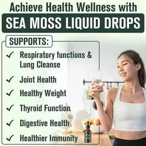 Gouttes de mousse de mer OEM/ODM Complément alimentaire détox nettoyant spiruline et gouttes de racine de bardane liquide de mousse de mer