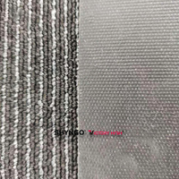 Dalles de moquette modernes en PP tissé à la machine, avec envers en PVC, ignifuges, épaisses, antidérapantes, absorbantes, noires/grises, résistantes à l'usure, pour la maison