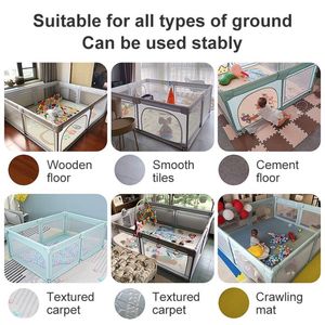 Parc de jeux pour bébé personnalisé grand format avec porte - Parcs pour bébés personnalisés - Product Image 3