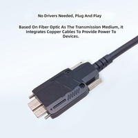 Kabel Serat Optik Micro USB Kamera Industri Micro-B Male Fleksibilitas Tinggi Mekanisme Pengunci Rantai Tarik Model Aman