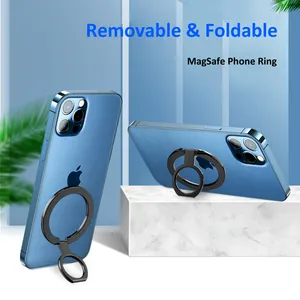 Dudukan cincin ponsel Magnet, untuk MagSafe iPhone 14 15 Pro