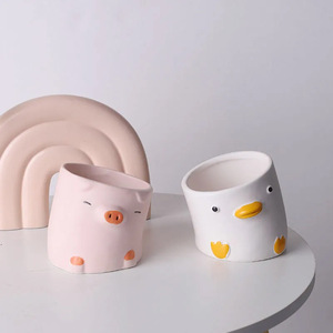 <span class=keywords><strong>Vaso</strong></span> per <span class=keywords><strong>Piante</strong></span> <span class=keywords><strong>in</strong></span> Ceramica a Forma di Maialino e Anatroccolo, Decorazione da Balcone, Dipinto a Mano, Testa Storta, per <span class=keywords><strong>Piante</strong></span> Succulente, Made <span class=keywords><strong>in</strong></span> China - Product Image 1