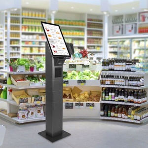 Small Volume 21.5'' Flat Capacitive Touch Screen hd Display Voucher Printing Pos Terminal Holder Self Ordering Kiosk - Product Image 1