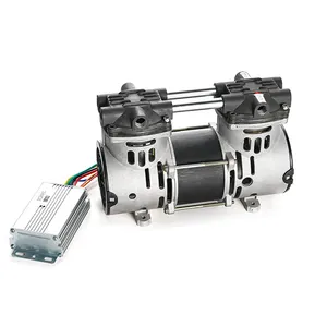 12v dc compressor brushless motor Oil free air compressor 12v air compressor double cylinder for robots disinfection