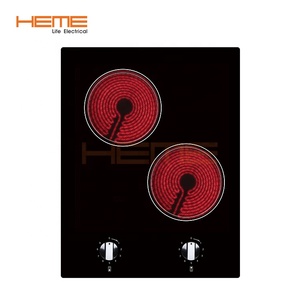 CE Certified Glass Vitroceramica Plate Knob Control 2 Burner <b>Stove</b> Built-in for Chilean Market - Product Image 1
