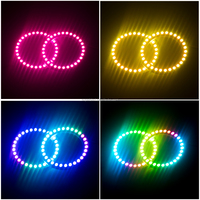 Hot RGB Coloré Changeant Chasing Round Halo Anneaux Haute Qualité Voiture Angel Eyes Lumières pour E36 E39 E46
