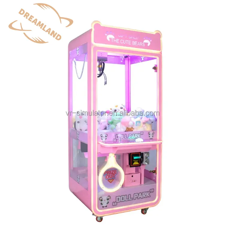 Dromenland Creditcard Betaling Munt Pusher Klauw Poppen Game Machine Arcade Speelgoed Automaat
