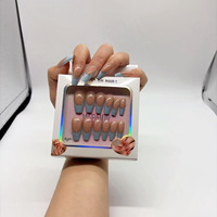 Kit de nail art DIY tendance avec différents styles, faux ongles en gel souple français, vente directe d'usine, nouveau kit d'ongles artificiels