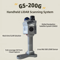 Scanner laser 3D SLAM portable Geosun GS-200G LiDAR RTK PPK GNSS, instrument de cartographie mobile pour la construction et la foresterie