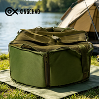 Lit de pêche pliable en forme de bateau en tissu maillé à séchage rapide pour la pêche à la carpe de style européen