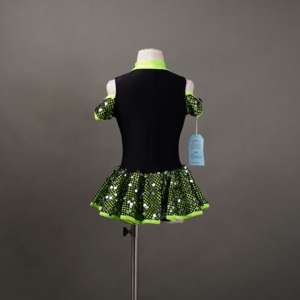 Costume de danse <span class=keywords><strong>jazz</strong></span> et claquettes pour filles, avec paillettes et fermeture éclair, idéal pour les compétitions et spectacles, tenue de danse exotique - Product Image 3