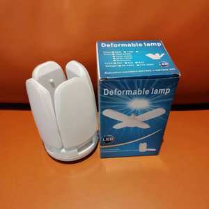 Pale de ventilateur pliable 60w, <span class=keywords><strong>ampoule</strong></span> <span class=keywords><strong>LED</strong></span>, lumière réglable au plafond, lampe déformable à quatre feuilles - Product Image 4