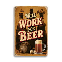 Carteles de chapa de cerveza divertidos Vintage Retro Pub Metal Poster Bar Club Publicidad Placas decorativas con gran promoción