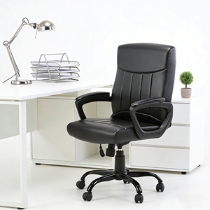 Sillas ejecutivas de cuero Boss de buen precio y mejor rendimiento, sillas de oficina giratorias elevables para gerentes y líderes, color negro, DDP - Product Image 3