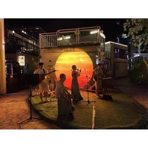 Boîte à lumière ronde pour influenceurs, décorations créatives pour l'atmosphère, thème coucher de soleil et lune, effet film doux, Cabo - Product Image 6