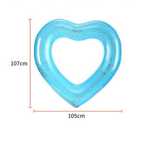 حار متعدد الأحجام حيوان القرش الحب قلب أنبوب السباحة حورية البحر بركة دونات تعويم نفخ السباحة حلقة Floatie للأطفال بركة العائمة - Product Image 2