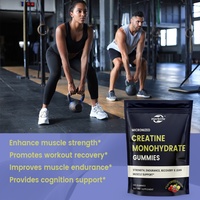 Complément de créatine monohydratée micronisée en marque propre pour hommes et femmes, gommes de créatine monohydratée pour les muscles, stimulation de l'énergie
