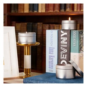 Conception de boîtes personnalisées pour bougies artistiques en cire de soja faites à la main, emballage en métal de marque pour pots, présentation de cire aromatique de Noël pour la vente au détail - Product Image 2