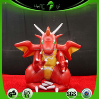 Costume de dragon rouge gonflable Hongyi en PVC brillant pour cosplay