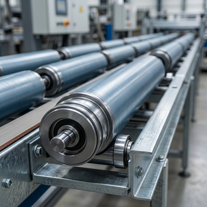 Rouleau de guidage à roulement à billes en acier robuste résistant à l'huile EUNHYUN pour système de convoyeur à gravité industriel, tube STKM/SUS304 - Product Image 1