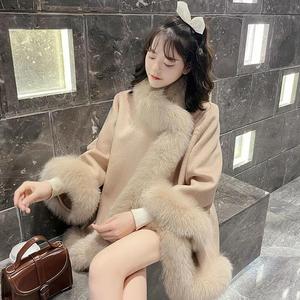 Chal <span class=keywords><strong>de</strong></span> Piel Sintética <span class=keywords><strong>de</strong></span> Zorro para Mujer, <span class=keywords><strong>Abrigo</strong></span> Holgado <span class=keywords><strong>de</strong></span> Felpa para Invierno - Product Image 3