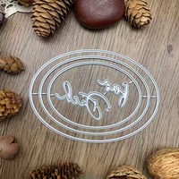 Matrice de découpe en métal à bordure ovale pour albums photo DIY, boîtes cadeaux, cartes en papier, cartes de vœux et scrapbooking