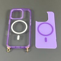 Coque de téléphone magnétique détachable 2-en-1 en stock, en PC miroir UV avec boucle de lanière pour iPhone 18 17 16 15 Pro Max