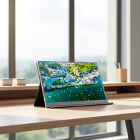 Moniteur portable SIBOLAN 12,2 pouces 2K HD IPS avec support VESA, double haut-parleurs intégrés, écran professionnel noir, USB Type-C 60Hz