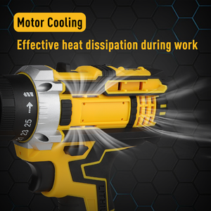 Juego de Destornilladores Inalámbricos de 20V CC, Taladro Eléctrico Multifunción con Carga de Batería para Uso en Construcción, Torque Variable de 30Nm - Product Image 4