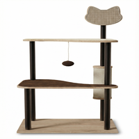 Arbre à chat moderne et haut pour petits chats et chatons, avec hamac en carton, perchoir, niche et griffoir durable Qingdao Ali