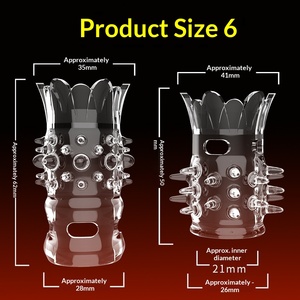 Pleasure Double Lotus Wolf Tooth Kondome Erwachsenen-Sexspielzeug für Männer Physische Ejakulationskontrolle Vorspiel 2 Stück/Box - Product Image 2