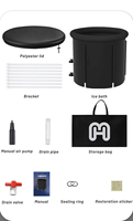 Baignoire à glace gonflable de haute qualité en PVC durable avec deux valves de sortie