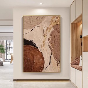 Handmade Abstract Oil Painting Rectangle Black <b>Frame</b> Modern Minimalist Living Room Sofa Background <b>Wall</b> Art - Product Image 4