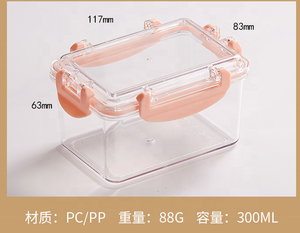 Almacenamiento de escritorio y organización chica popular almacenamiento sellado transparente mini comida ensalada aperitivos caja de conservación de frutas contenedor - Product Image 4