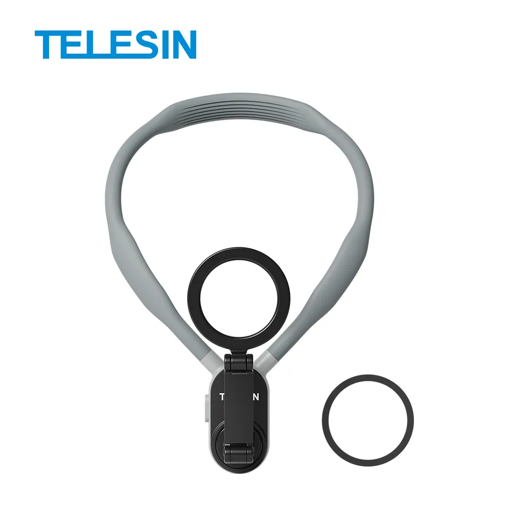 TELESIN MNM 001 אביזרי טלפון נייד תושבת צוואר סיליקון לסמארטפון תושבת צוואר מגנטי