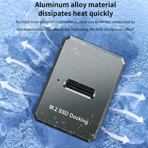 ¡Caja de disco duro de aleación de aluminio TISHRIC Protocolo dual M2 NVME NGFFF Estación de acoplamiento Tipo-C USB <span class=keywords><strong>2</strong></span> en 1 Cable Stock! - Product Image 4