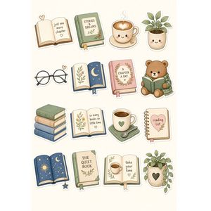 Cute Stationery Sticker Set Self Adhesive Vinyl Decals - Product Image 3
