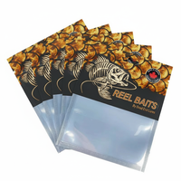 Sacs à vers en plastique souple BOPP/VMPET/PE à fenêtre transparente, à soufflet large, anti-odeur, avec fermeture éclair, pour appâts, marque privée