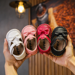 Bow Walking <b>Shoes</b> Baby and Toddler Sandals 0-1 Year Old Baby Sandals Baby Girls Toddler Soft Non - Product Image 1