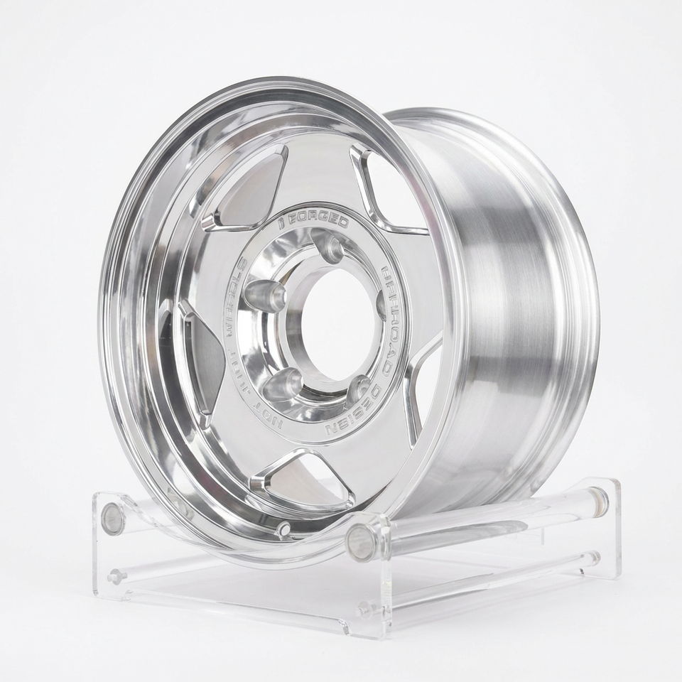 Vented Rims Full Polish Silver 5-Spoke Wide Star Off-Road Alloy Wheel Rims 15 16 17 ...