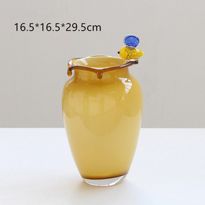 Vaso Decorativo in Vetro Stile Francese Minimalista con Ape Gialla per Composizioni Floreali da Tavolo Idroponiche - Stile Nordico - Product Image 6