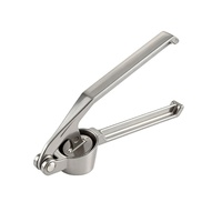 Aluminium handmatige knoflookpers met hendel, zwaar uitgevoerde gegoten knoflookhakselaar, voedselveilige keukenhulp voor commercieel & thuisgebruik