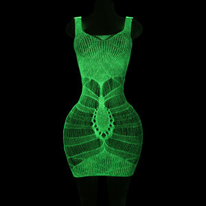 Robe en résille fluorescente lumineuse, tenues de scène <span class=keywords><strong>érotique</strong></span>s pour danseurs, styles audacieux et sexy pour les spectacles en boîte de nuit - Product Image 4