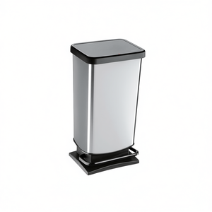 Rotho Paso <b>Step</b> Trash Can 10 Liter Stainless Steel <b>Kitchen</b> Waste Bin - Product Image 2