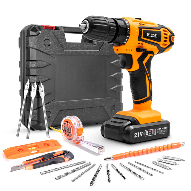 Cordless Electric Drills Portable Hand Held Lithium Battery Tools Set Mini Drill Machine Power Drills Kit